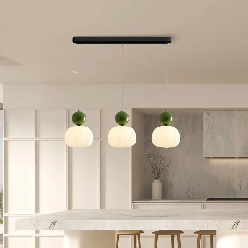 Pumpkin Glass Pendant Light – design detail