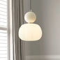 Pumpkin Glass Pendant Light in Beige