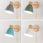 Wood and Iron Wall Sconce – close-up