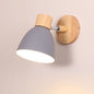 Wood and Iron Wall Sconce in Grey