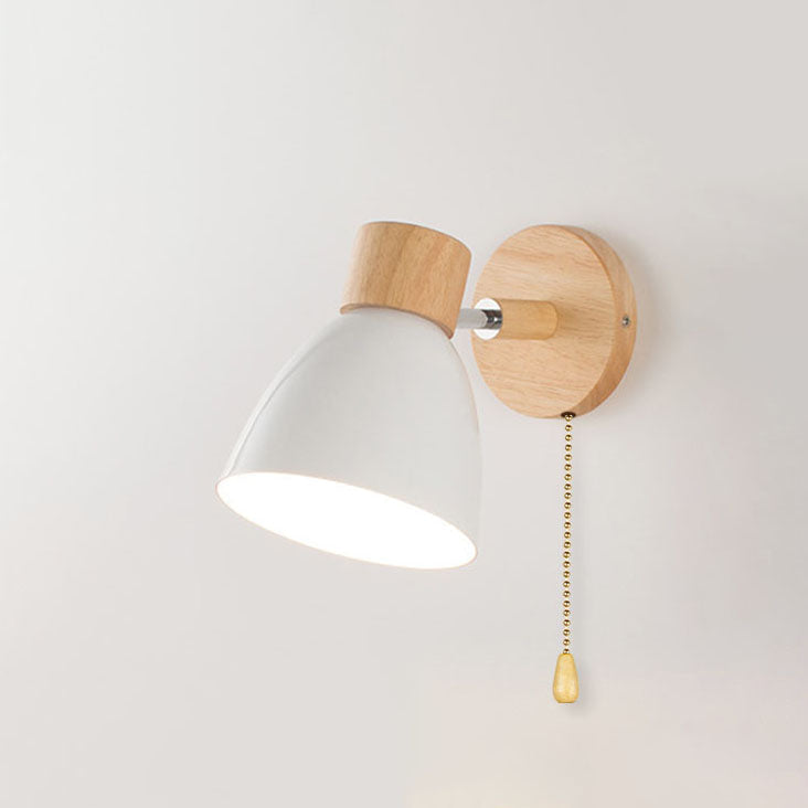 Wood and Iron Wall Sconce in White – product photo