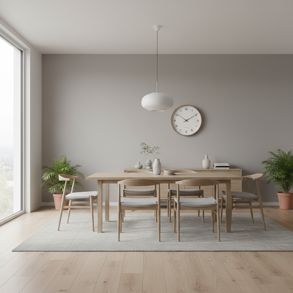 Nordic Wooden Wall Clock – product photo