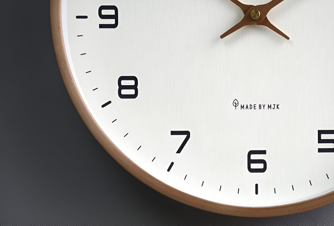 Nordic Wooden Wall Clock – alternative angle