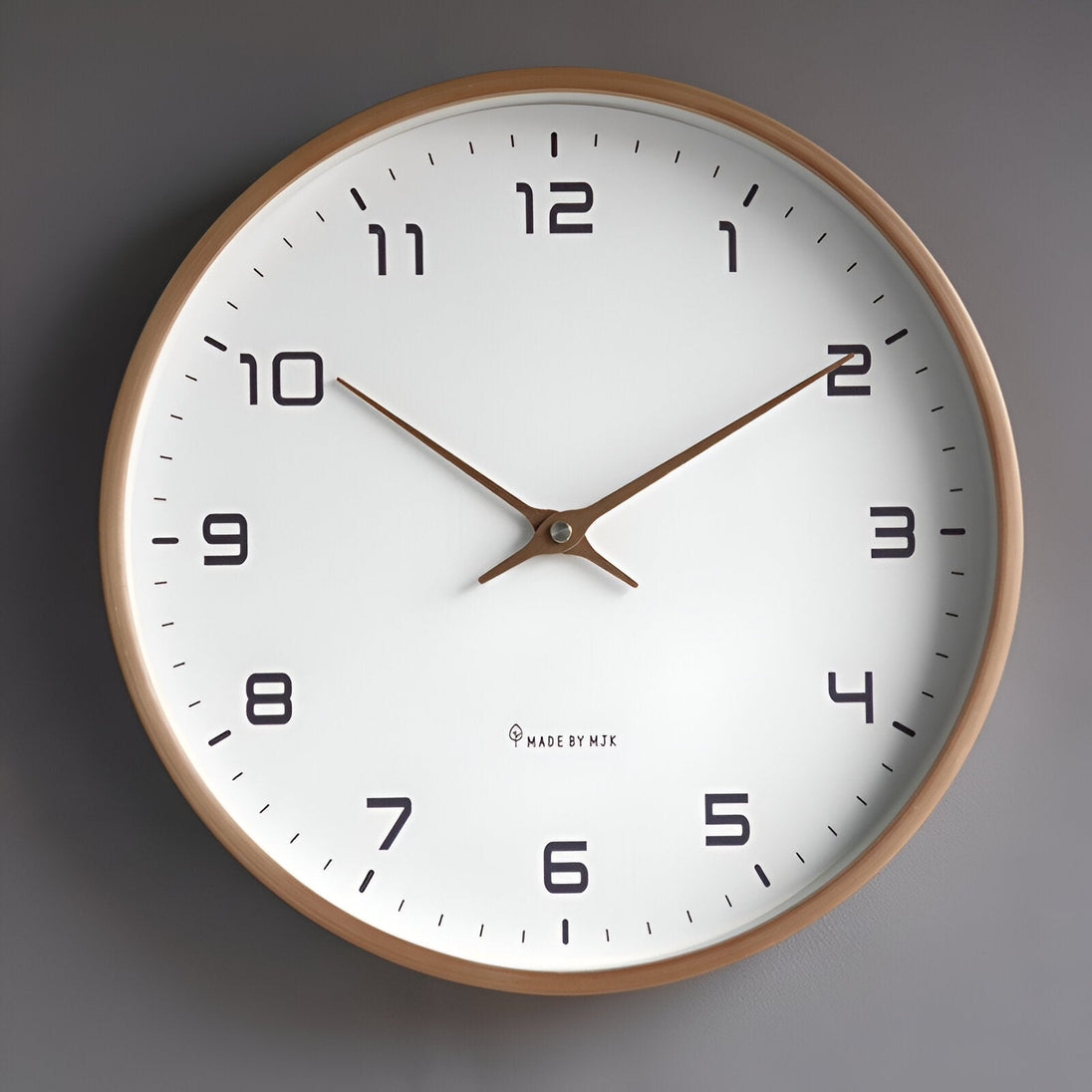 Nordic Wooden Wall Clock in Brown