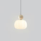 Round Acrylic Mini Pendant Light in Beige & White