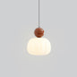 Round Acrylic Mini Pendant Light in Brown & White