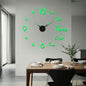 Oversized DIY 3D Wall Clock – Half Numerals, Glow