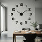 Oversized DIY 3D Wall Clock – Numerals, Black