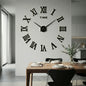 Oversized DIY 3D Wall Clock – Roman, Black
