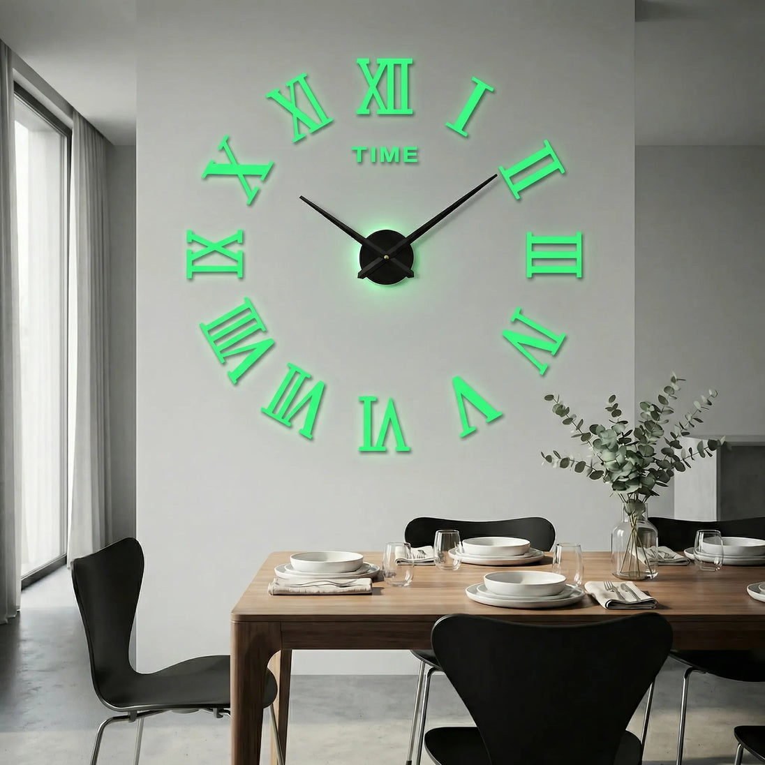Oversized DIY 3D Wall Clock – Roman, Glow