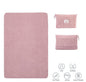 Packable Flannel Travel Blanket with Pillow Bag