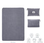 Packable Flannel Travel Blanket with Pillow Bag