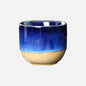 Paint Splatter Ceramic Tea Cup in Dark Blue