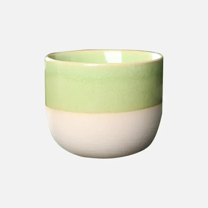 Paint Splatter Ceramic Tea Cup in Green
