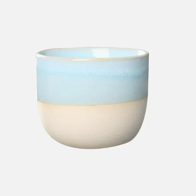 Paint Splatter Ceramic Tea Cup in Light Blue