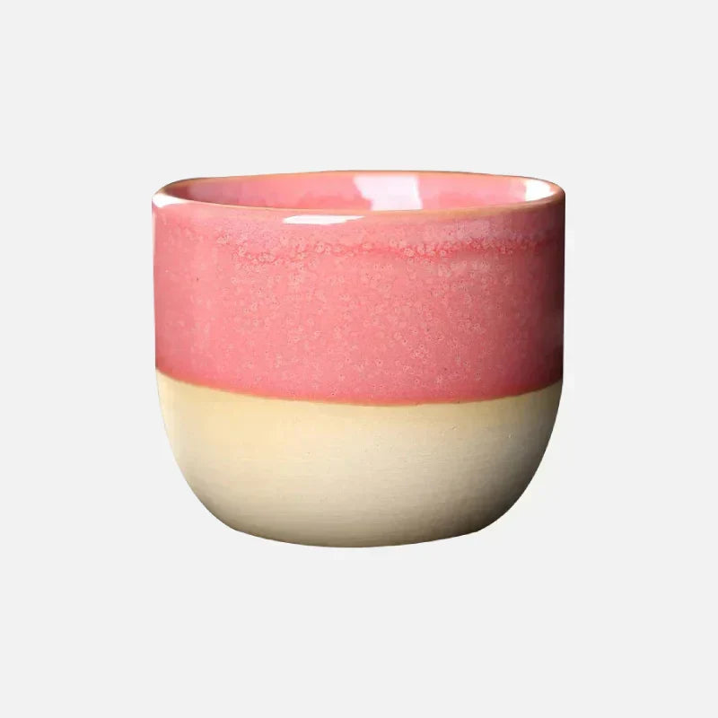 Paint Splatter Ceramic Tea Cup in Pink