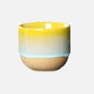 Paint Splatter Ceramic Tea Cup in Yellow