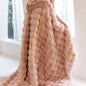 Plush Faux Fur Throw Blanket in apricot