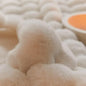Plush Faux Fur Throw Blanket in light brown