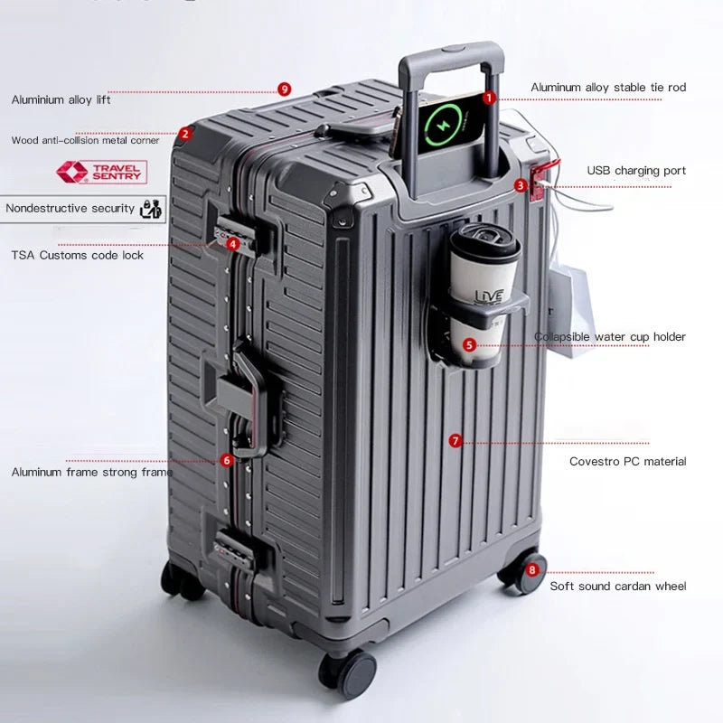 Polycarbonate Hard Shell Suitcase – detail view