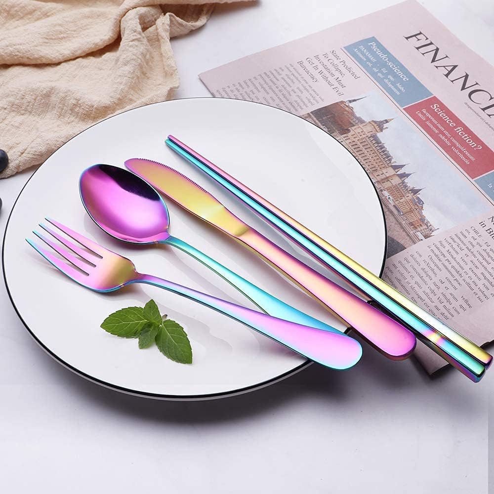Portable Stainless Steel Cutlery Set with Case