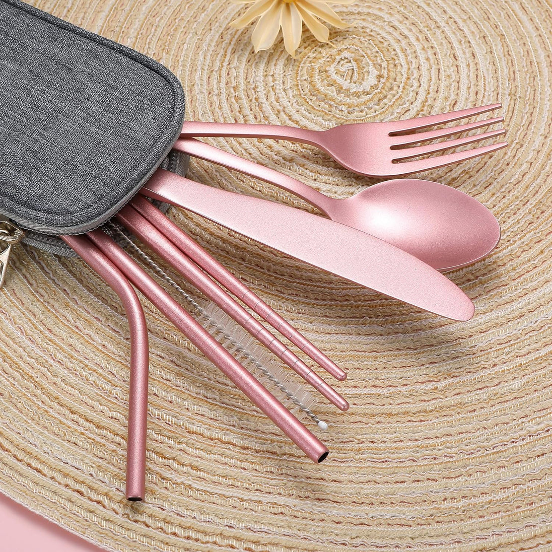 Portable Stainless Steel Cutlery Set with Case