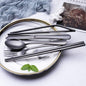 Portable Stainless Steel Cutlery Set with Case