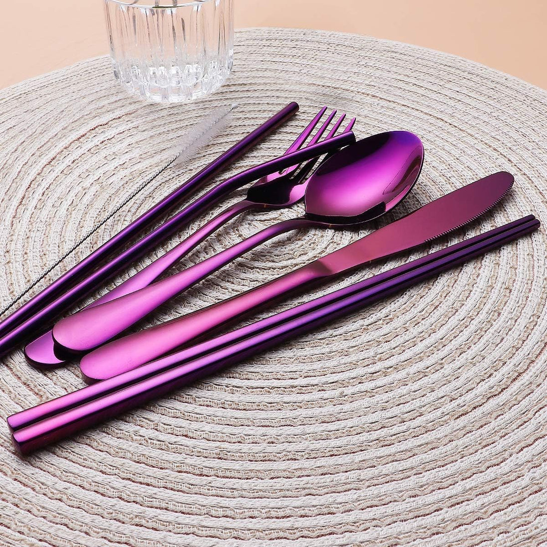 Portable Stainless Steel Cutlery Set with Case