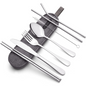 Portable Stainless Steel Cutlery Set with Case in Silver