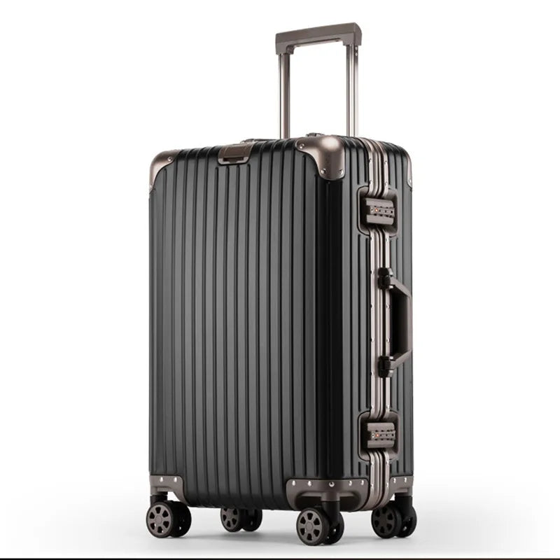 Premium Aluminium-Magnesium Suitcase in Black Gold