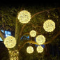 Rattan-Look LED Light Ball for Indoor and Outdoor
