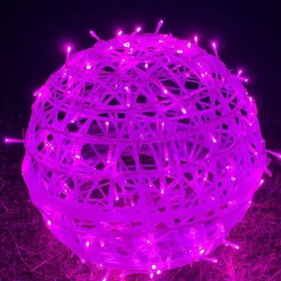 Rattan-Look LED Light Ball for Indoor and Outdoor