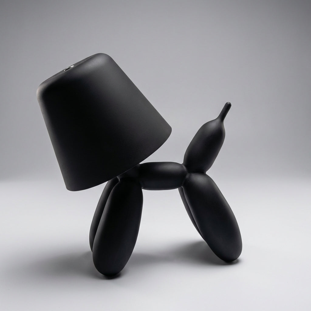 Rechargeable Balloon Dog Table Lamp in Black