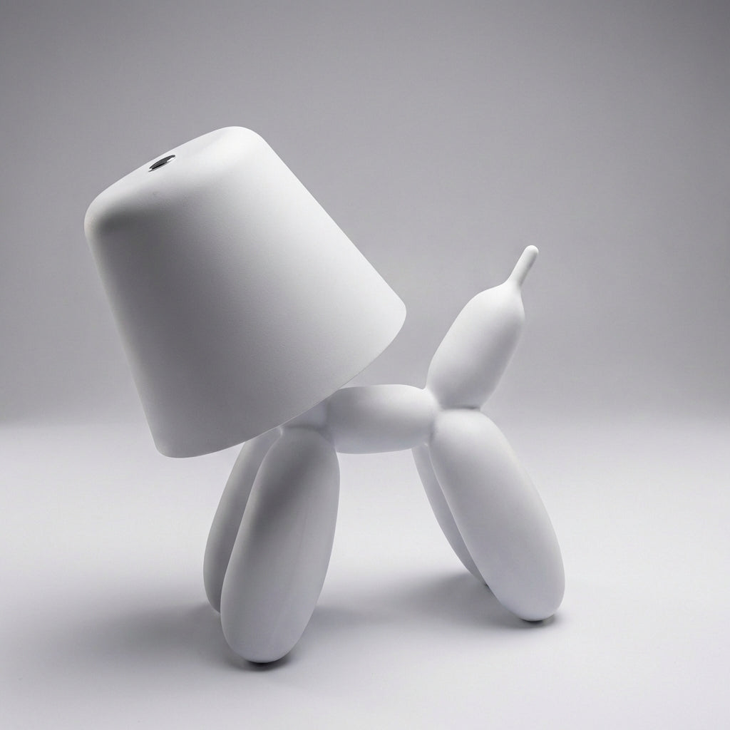 Rechargeable Balloon Dog Table Lamp in White