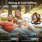 Rechargeable Camping Fan with LED Light and Remote