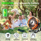 Rechargeable Camping Fan with LED Light and Remote