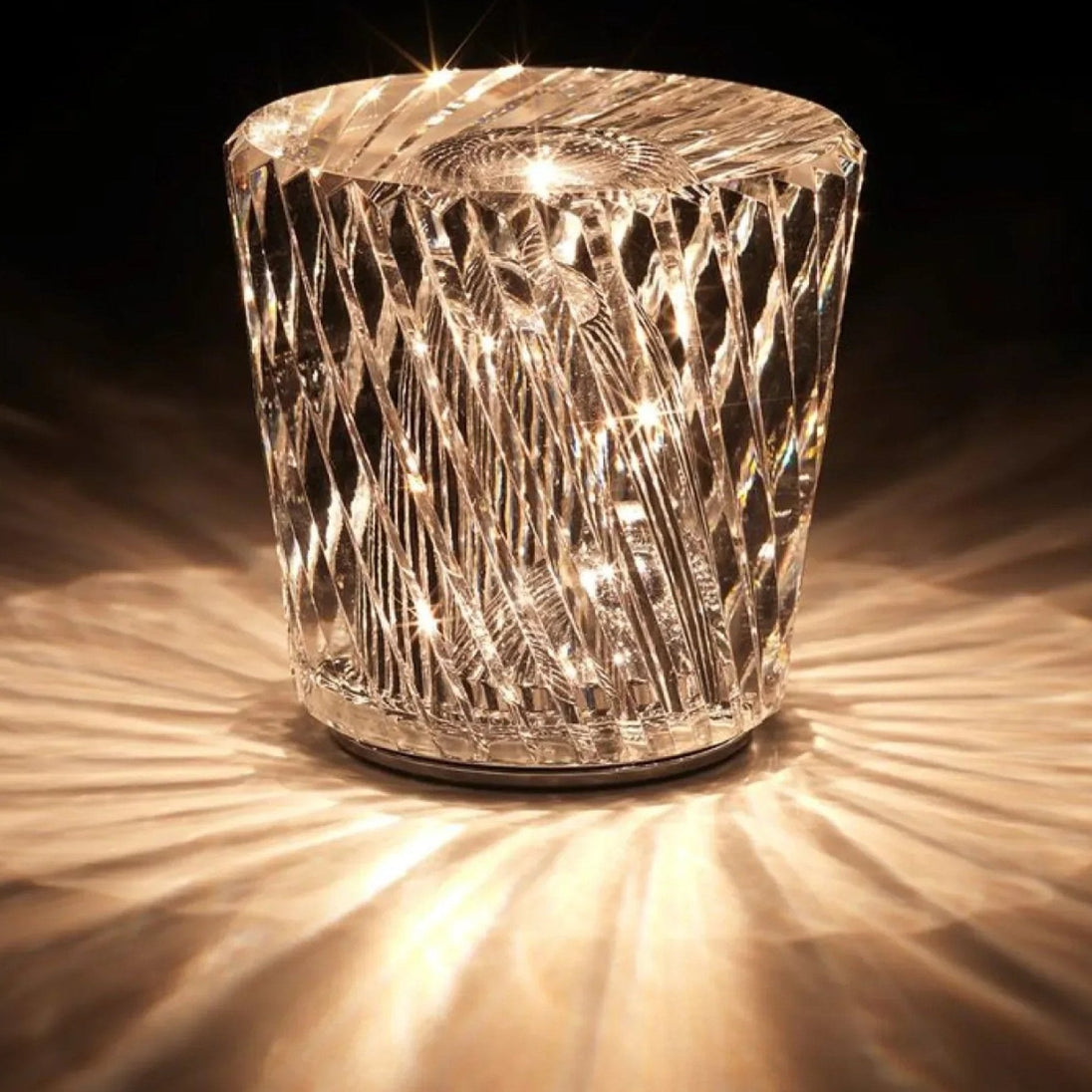 Rechargeable Crystal Diamond Table Lamp
