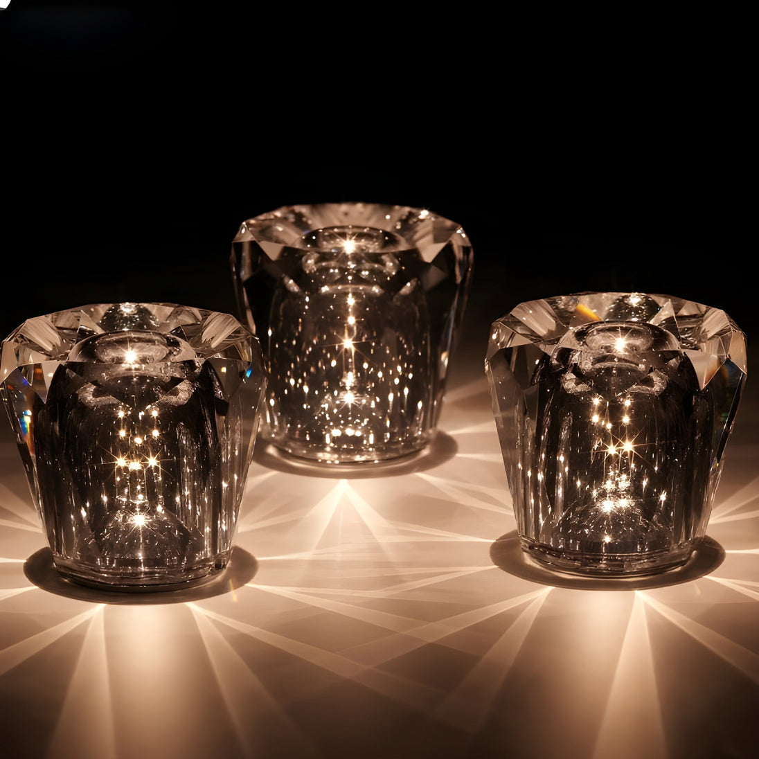 Rechargeable Crystal Diamond Table Lamp