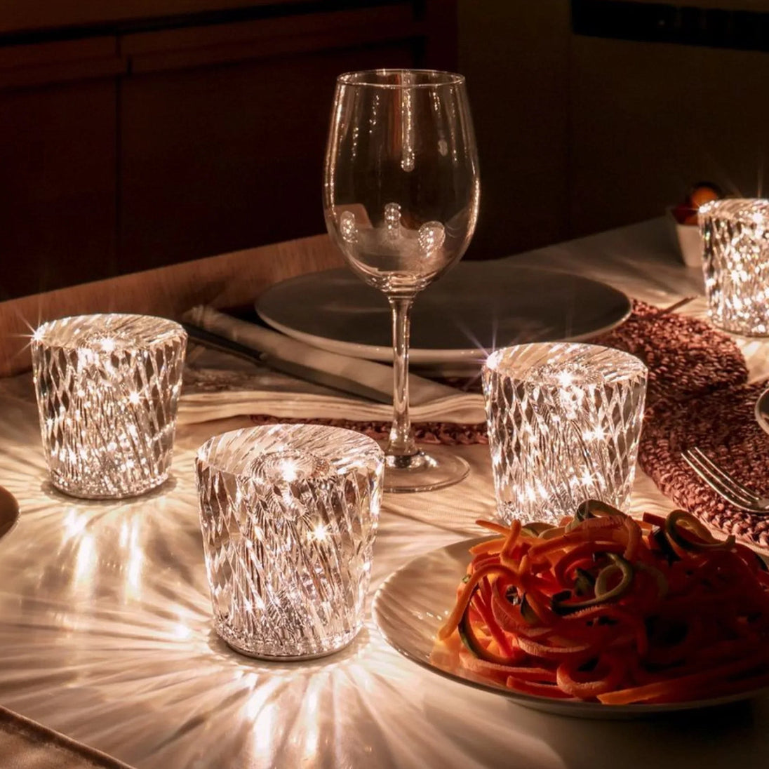 Rechargeable Crystal Diamond Table Lamp