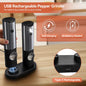 Rechargeable Electric Salt and Pepper Mill Set in black