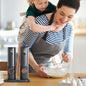 Rechargeable Electric Salt and Pepper Mill Set in black