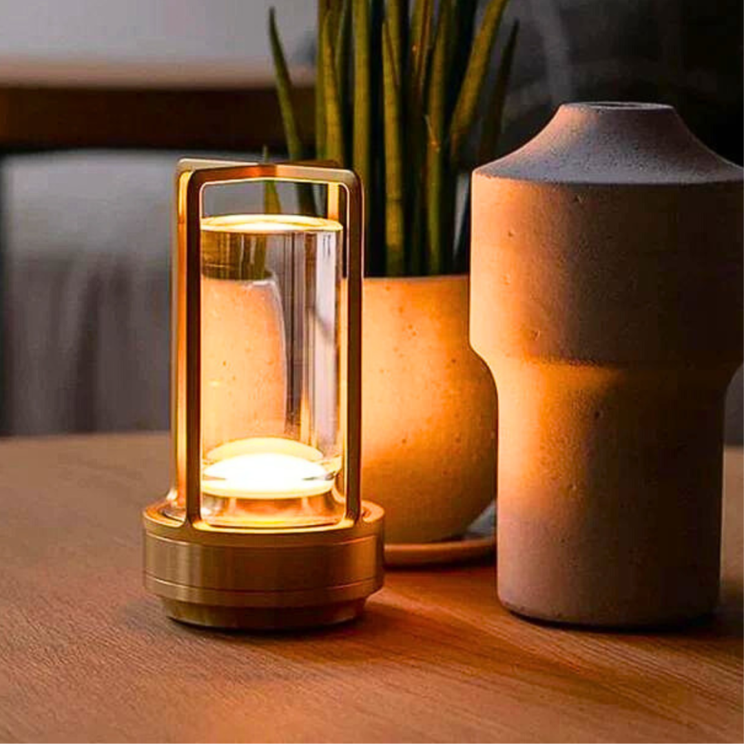 Rechargeable LED crystal table lamp