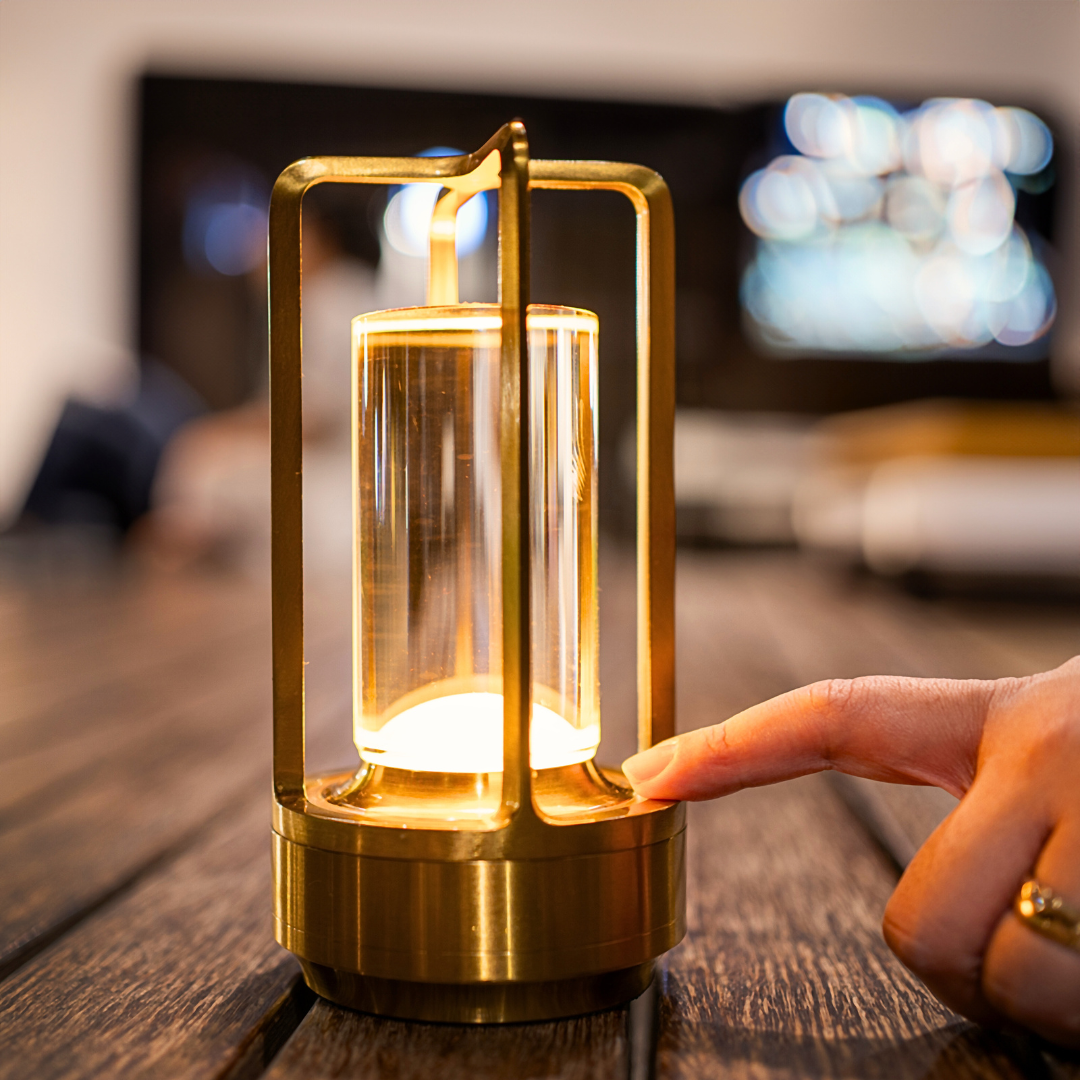 Rechargeable LED crystal table lamp