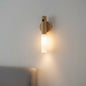 Rechargeable wooden LED wall sconce with motion sensor