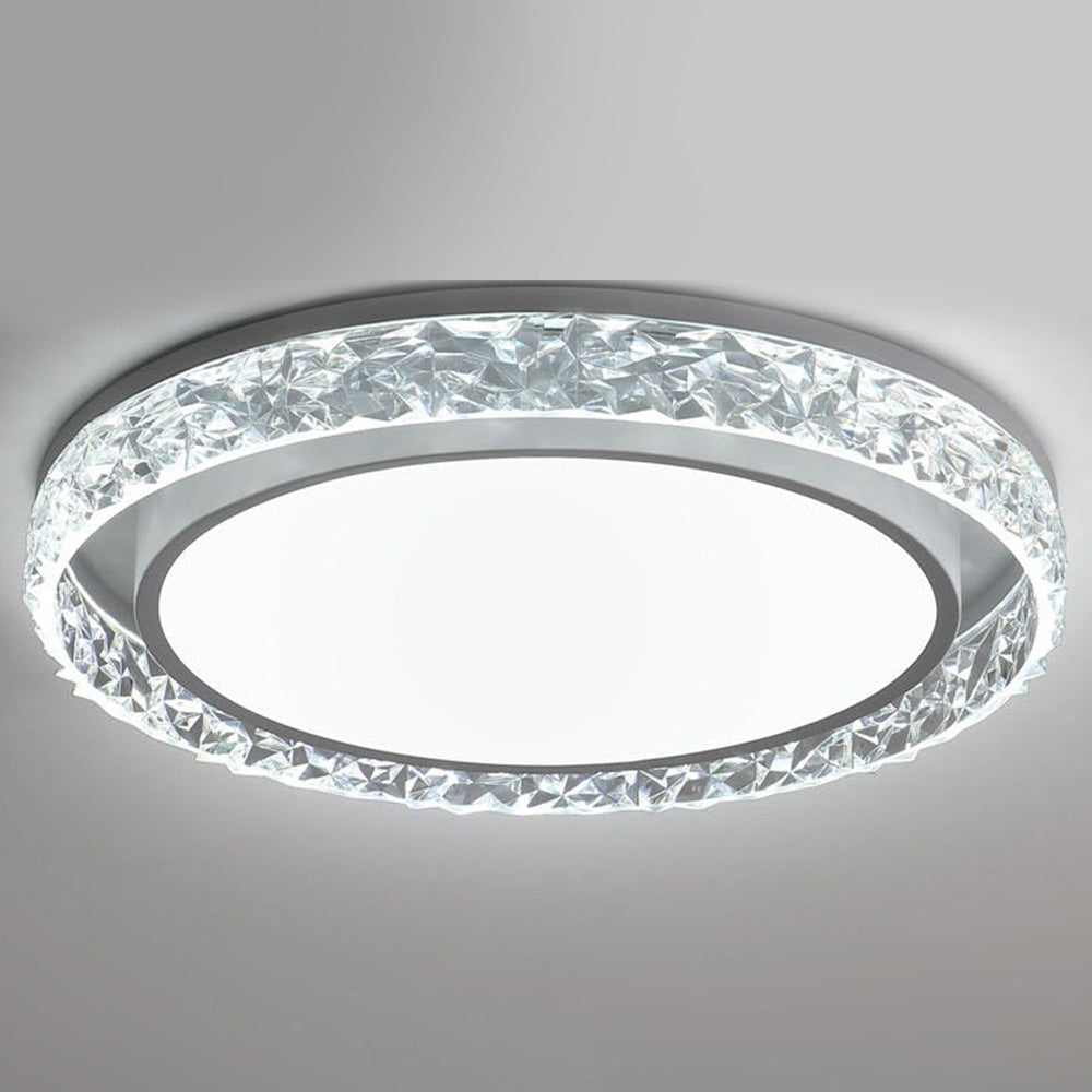 Crystal Ring LED Ceiling Light – in a room setting