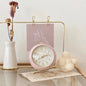 Retro Alarm Clock with Gold Accents