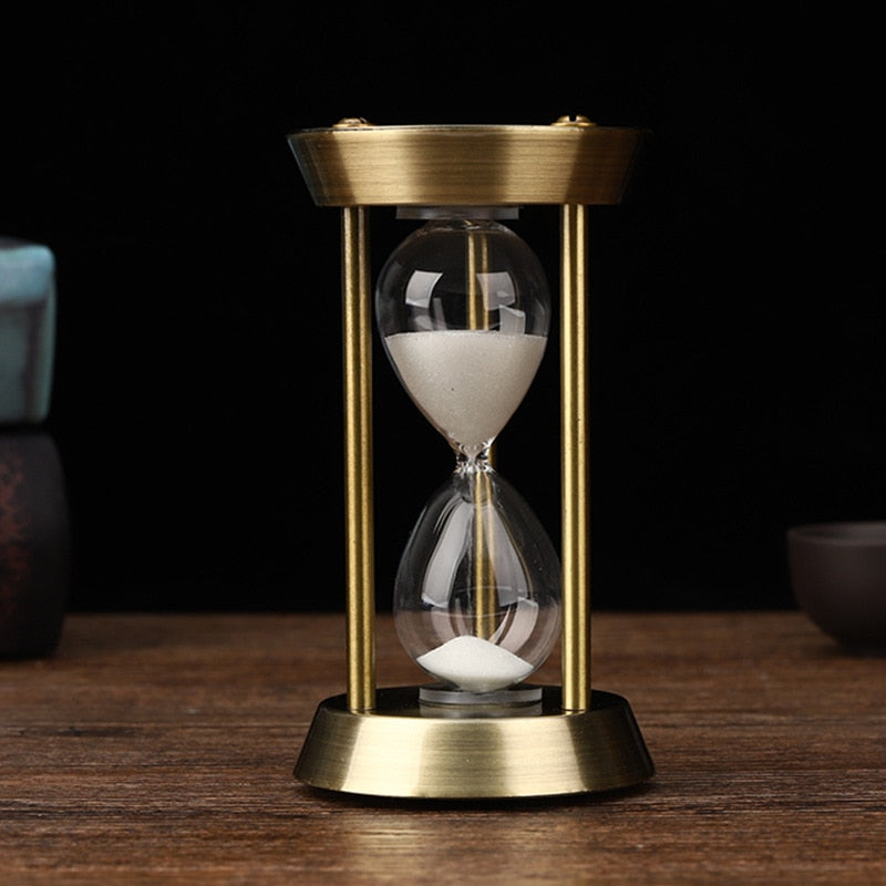 Retro Bronze Metal Hourglass Sand Timer