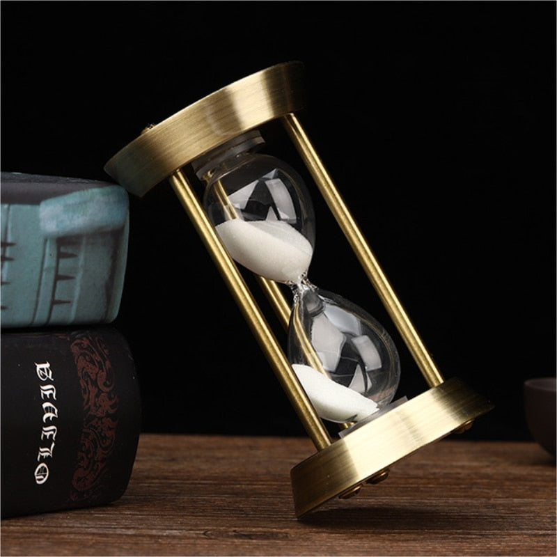 Retro Bronze Metal Hourglass Sand Timer