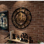 Retro Industrial Wooden Wall Clock