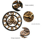 Retro Industrial Wooden Wall Clock